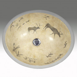 AP-1420 Lascaux раковина с петроглифами Atlantis Porcelain Art
