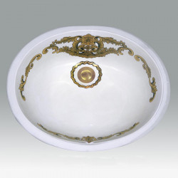 AP-1421 Antiquity Gold Gold & Platinum раковина Atlantis Porcelain Art