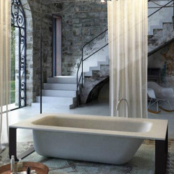 Concrete Bath отдельностоящая прямоугольная ванна 190x100x45h из минерального литья (материал похожий на цветной бетон) Glass1989