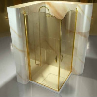 Gold Vismaravetro угловое душевое ограждение с распашными дверями пристенное, классика
