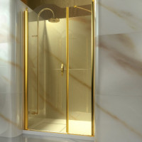 Gold Vismaravetro душевая кабина / ограждение классика в нишу от 98 до 160 см, профиль хром золото бронза черный медь, стекло прозрачное или с декором серое бронзовое
