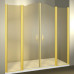 Gold Vismaravetro душевая кабина / ограждение классика в нишу от 158 до 220 см, профиль хром золото бронза черный медь, стекло прозрачное или с декором серое бронзовое