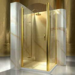 Gold GLN+GLG Vismaravetro душевое ограждение угловое, классика, распашная дверь