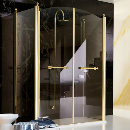 Gold GLG+GLB+GLG Vismaravetro душевое ограждение с распашными дверями пристенное, классика