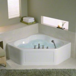 Tercet Kohler элитная ванна из акрила с цельноформованным боковым экраном 150х150см