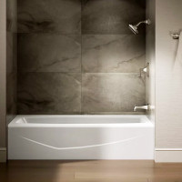 Villager Kohler встраиваемая ванна из эмалированного чугуна с интегрированным экраном 152х77 152х87 см