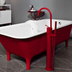 Morphing Kos180х80 и 150х80 ванна отдельностоящая на ножках из Cristalplant красная или черная снаружи
