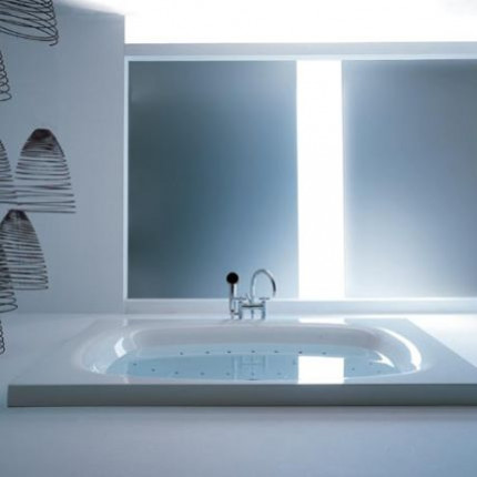 Kaos Kos ванна акриловая прямоугольная встраиваемая с аэромассажем и хромотерапией 180 и 200 см