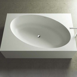 Elisland Moma Design ванна овальная на подиуме свободностоящая 180х125 и 150х150 см из минерального литья
