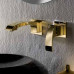 X-Sense Newform смеситель для раковины настенного монтажа со сваровски (или без), современный, хром, золото