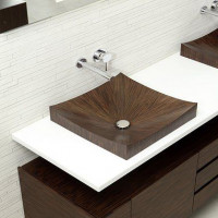 Pure Square Bagno Sasso раковина из дерева квадратной формы 50х50см
