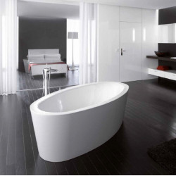 BetteHome Oval встраиваемая или отдельностоящая овальная ванна из эмалированной стали 180х100 белая, черная или цветная