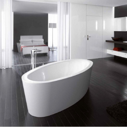 BetteHome Oval встраиваемая или отдельностоящая овальная ванна из эмалированной стали 180х100 белая, черная или цветная