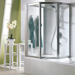 multi 3000 glass DUKA Шторка для ванны со складной трехсекционной дверью и боковым элементом 