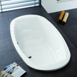 Largo Hoesch премиум ванна встраиваемая из акрила овальная 200х100 без или с гидро- аэромассажем белая или цветная