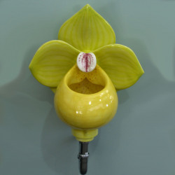 Yellow Lady’s Slipper Orchid Urinal писсуар Clark Made