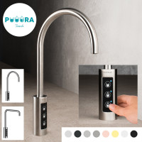PURA Touch Still + Sparkling Guglielmi электронный кран дозатор питьевой воды (холодной, газированной, горячей), хром, матовый хром, матовое золото, белый, черный