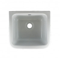 Hatria раковина хозяйственная керамическая 38х42 см h24, с переливом, белая
