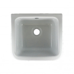 Hatria раковина хозяйственная керамическая 38х42 см h24, с переливом, белая