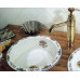 LUBERON HERBEAU мойка из керамики для кухни круглая 46 см встраиваемая белая или с декором