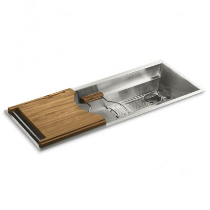 Multiere Kallista большая 115х15см мойка премиум уровня для кухни из нержавеющей стали встраиваемая workstation sink