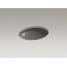 Canvas Kohler овальная раковина встраиваемая под столешницу 50х40 см (вырез 43х35 см), белая, серая, бисквит, черная