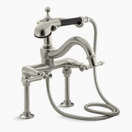 Antique напольный/настенный смеситель для ванны настенный / набортный / напольный, матовый никель браш K-110-4 Kohler