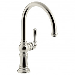 Artifacts Kohler K-99263 смеситель для кухни ретро на 1 отв, цвет полированный никель