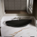 Veil Kohler 98х41см большая асимметричная овальная раковина для ванной, керамика, белая, бисквит, черная K-20705
