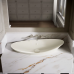 Veil Kohler 98х41см большая асимметричная овальная раковина для ванной, керамика, белая, бисквит, черная K-20705