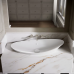 Veil Kohler 98х41см большая асимметричная овальная раковина для ванной, керамика, белая, бисквит, черная K-20705