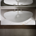 Veil Kohler 98х41см большая асимметричная овальная раковина для ванной, керамика, белая, бисквит, черная K-20705