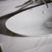 Veil Kohler 98х41см большая асимметричная овальная раковина для ванной, керамика, белая, бисквит, черная K-20705