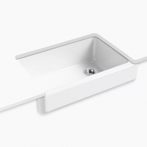 Whitehaven Kohler полу-встраиваемая кухонная мойка из эмалированного чугуна, размер от 60 до 91 см белая В НАЛИЧИИ