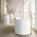 Darian Maison Valentina премиум ванна из искусственного камня с панелями из эко кожи белого или черного цвета 183х100 см