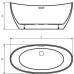 Amoris Mauersberger ванна акриловая свободностоящая овальная 156х72 см