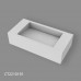 Cubatecno Moma Design раковина с щелевым (скрытым) сливом из искусственного камня навесная, 45- 70 см (размеры на заказ)