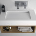 Cubatecno Moma Design раковина с щелевым (скрытым) сливом из искусственного камня навесная, 45- 70 см (размеры на заказ)