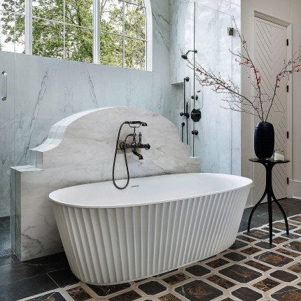 Bowie MTI овальная скульптурная ванна премиум из искусственного камня отдельностоящая 176х90 см, аэромассаж опционально Bowie MTI овальная скульптурная ванна премиум из искусственного камня отдельностоящая 176х90 см, аэромассаж опционально