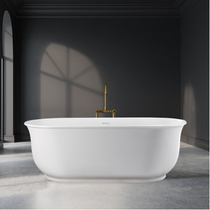 Hamilton MTI Bath свободностоящая скульптурная овальная ванна в нео классическом стиле из минерального литья 167х78см