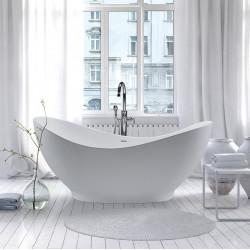 Juliet дизайнерская ванна овальная отдельностоящая со скульптурными формами 165 или 180 см