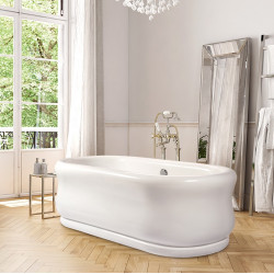 Parisian отдельностоящая овальная ванна в классическом стиле из акрила 150см В НАЛИЧИИ