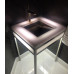 Консольная столешница из толстого синтетического стекла (техноакрил) в размер (на заказ)