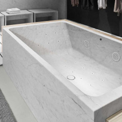 HYDROWELL Neutra ванна из натурального камня (мрамора) с гидромассажем, размер 170-200 см