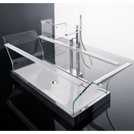 прозрачная ванна из стекла i Cristalli Novellini
