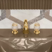 Venice Oasis Смеситель в классическом стиле для раковины на 3 отверстия, золото, ручки хрусталь