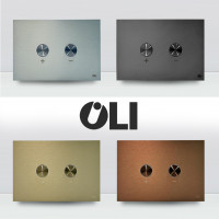 Blink OLI дизайнерская панель смыва из стали, финиш хром, матовое золото, медь, белая, черная В НАЛИЧИИ