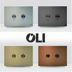 Blink OLI дизайнерская панель смыва из стали, финиш хром, матовое золото, медь, белая, черная В НАЛИЧИИ