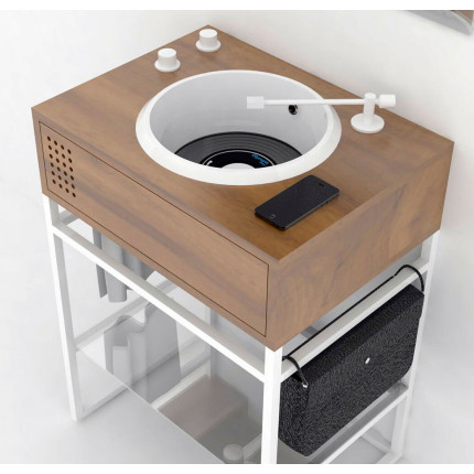 Vinyl Olympia Ceramica мебель для ванной в ретро стиле и стилизована под DJ проигрывателя виниловых пластиной