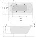 Muza Pool Spa ванна акриловая прямоугольная гидромассажная 140 / 150 / 160 / 170 см